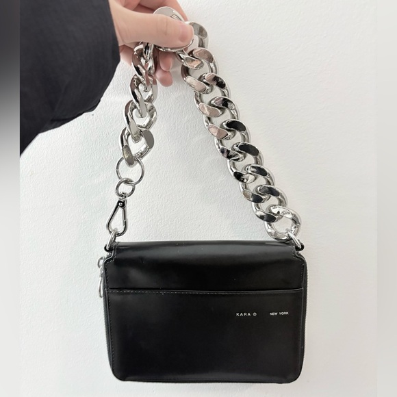 KARA small should bag / wrist clutch, black - Picture 1 of 7
